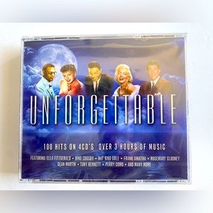Set Of 4 In 1 UNFORGETTABLE 100 Hits on 4‎ cd’s over 300 hours of music